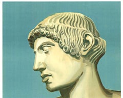 Original GREECE - Apollo - Olympia vintage travel poster