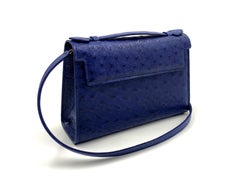 Giòsa Milano Blue Ostrich Bag