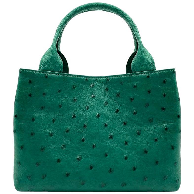 Giòsa Milano Citrus Green Ostrich Bag