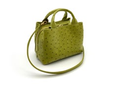 Giòsa Milano Pistachio Green Ostrich Bag