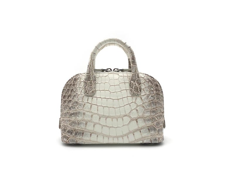 Giòsa Milano White Himalayan Crocodile Mini Bag at 1stDibs