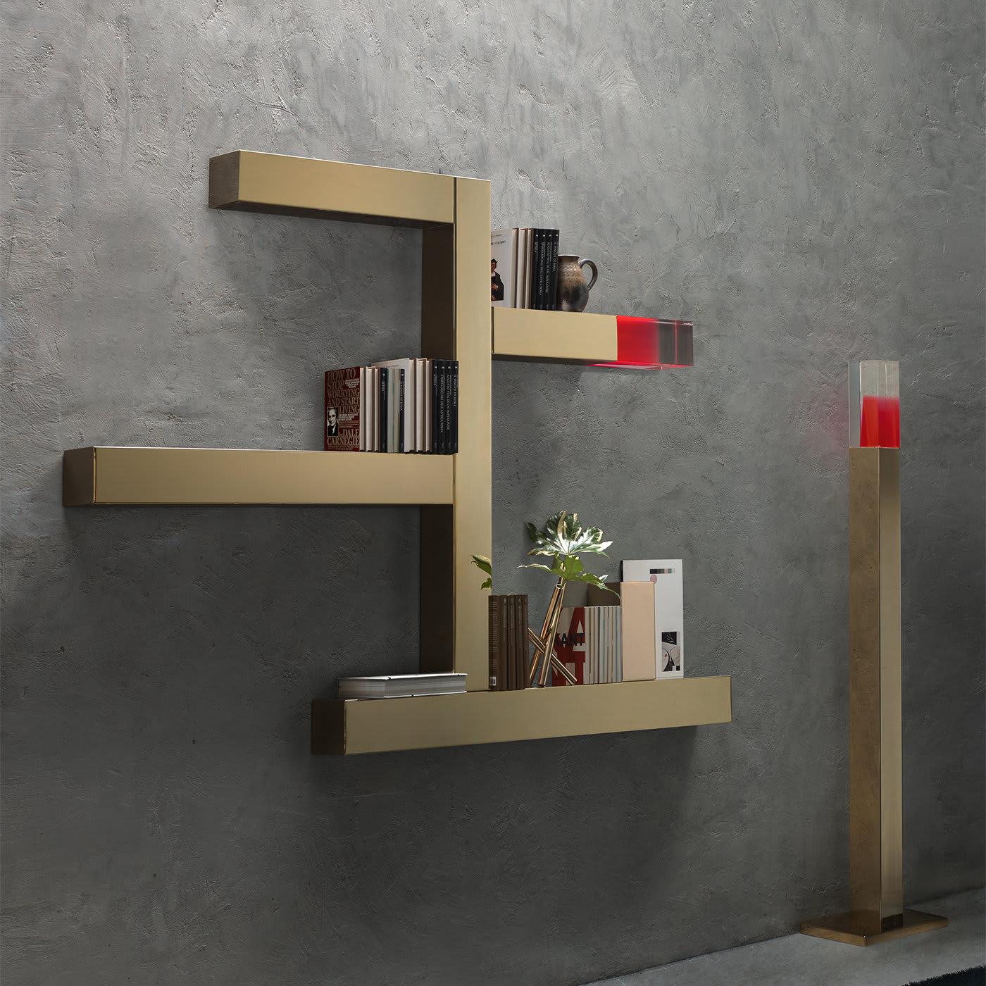 italien Lampadaire Giotto doré par Andrea Branzi en vente