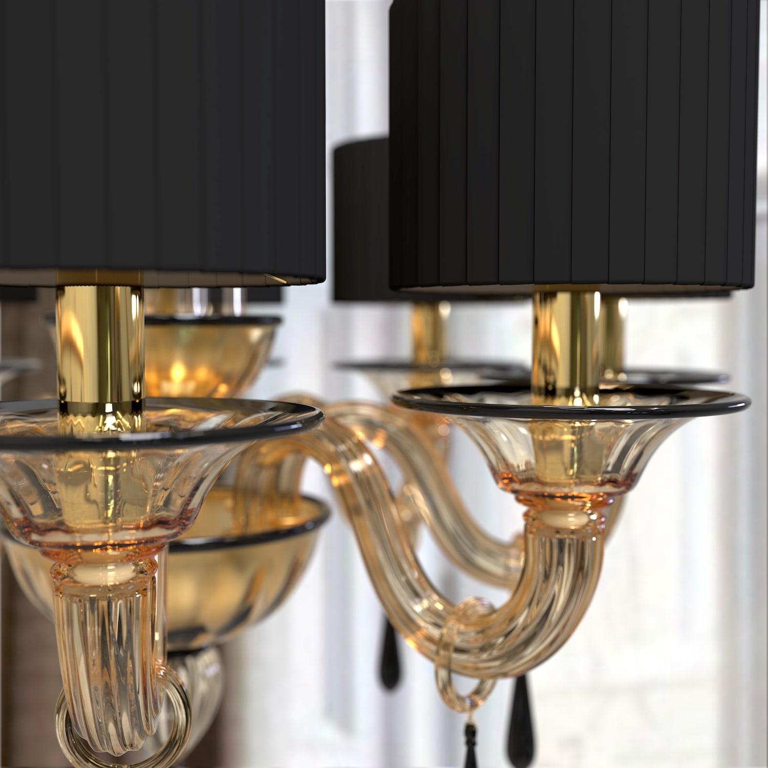 Italian Giotto Lampadario Luxury Vetro di Murano Artigianato di Lusso Made in Italy For Sale
