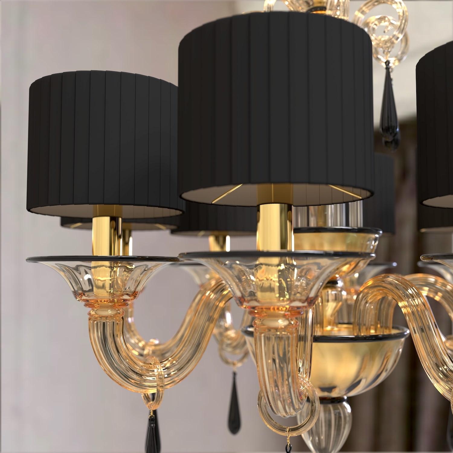 Contemporary Giotto Lampadario Luxury Vetro di Murano Artigianato di Lusso Made in Italy For Sale