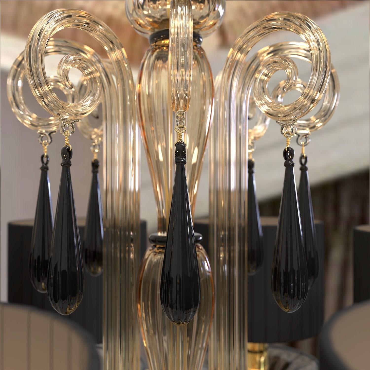 Giotto Lampadario Luxury Vetro di Murano Artigianato di Lusso Made in Italy For Sale 2