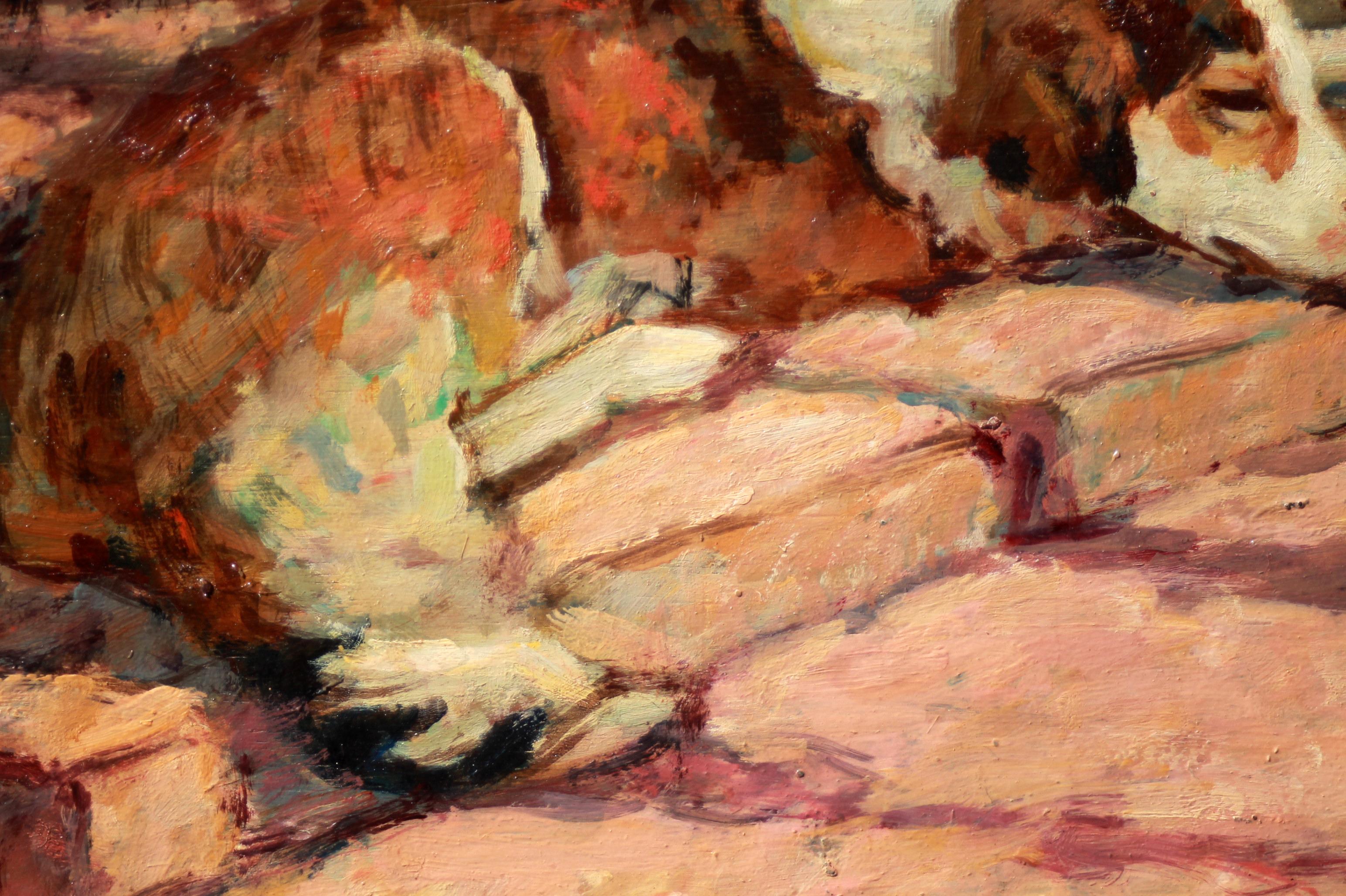Giotto Sacchetti (1914-2005) Peinture à l'huile sur carton (55x42cm). Signé/daté 1937 en vente 1