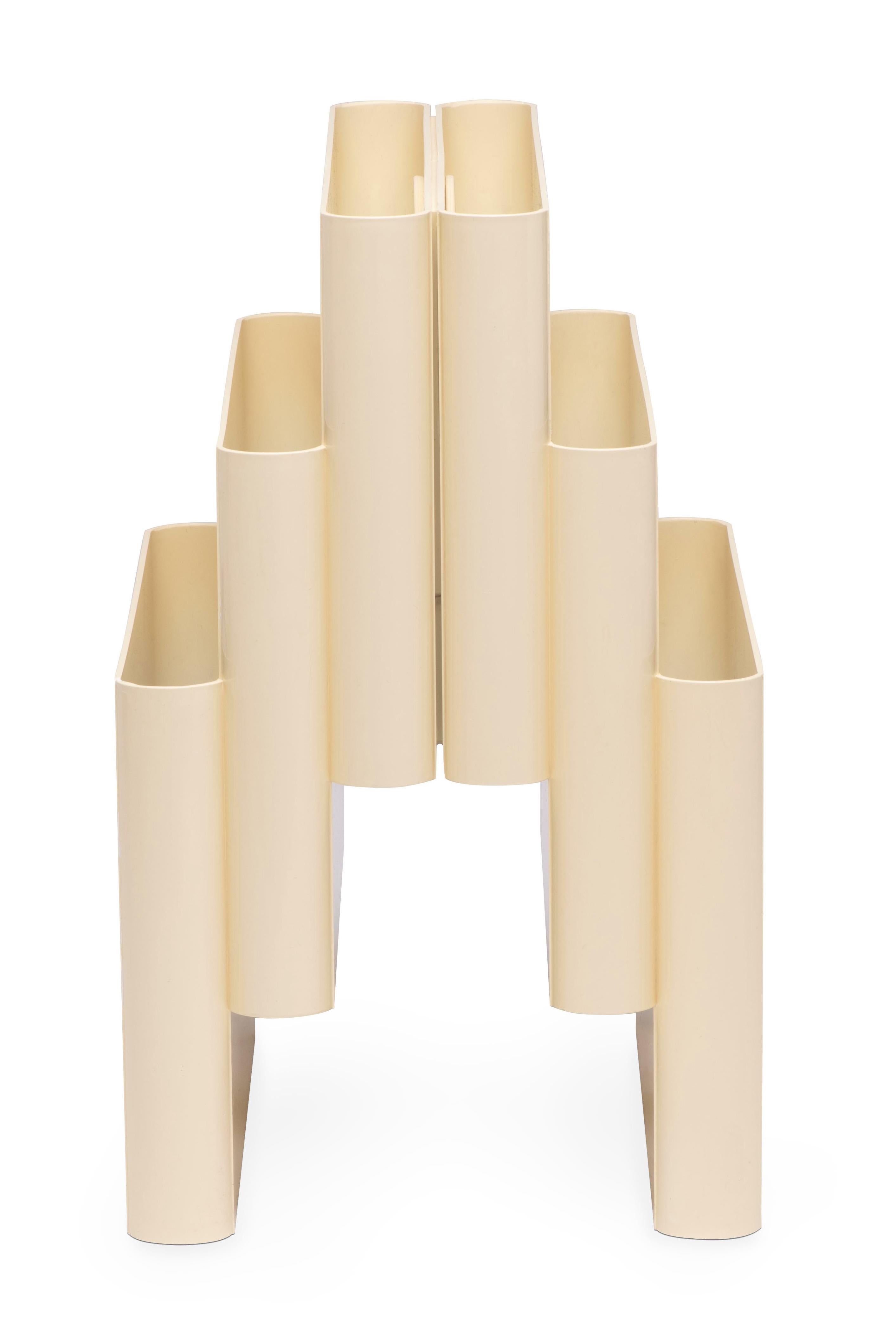Late 20th Century Giotto Stoppino, Beige 4675 Magazine Holder, 1972 For Sale