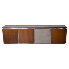 Giotto Stoppino for Acerbis – Parioli sideboard satin-finished steel 1977