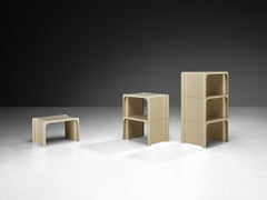Giotto Stoppino pour Elco Ensemble de six tables d'appoint empilables "Scagno".