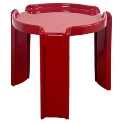 Giotto Stoppino Iconic Kartell Coffee Table Model 4905/6/7 in Glossy Red - 1970s