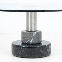Giotto Stoppino & Lodovico Acerbis for Acerbis Nero Marquina Marble Coffee Table