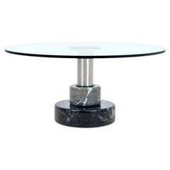 Giotto Stoppino & Lodovico Acerbis for Acerbis Nero Marquina Marble Coffee Table