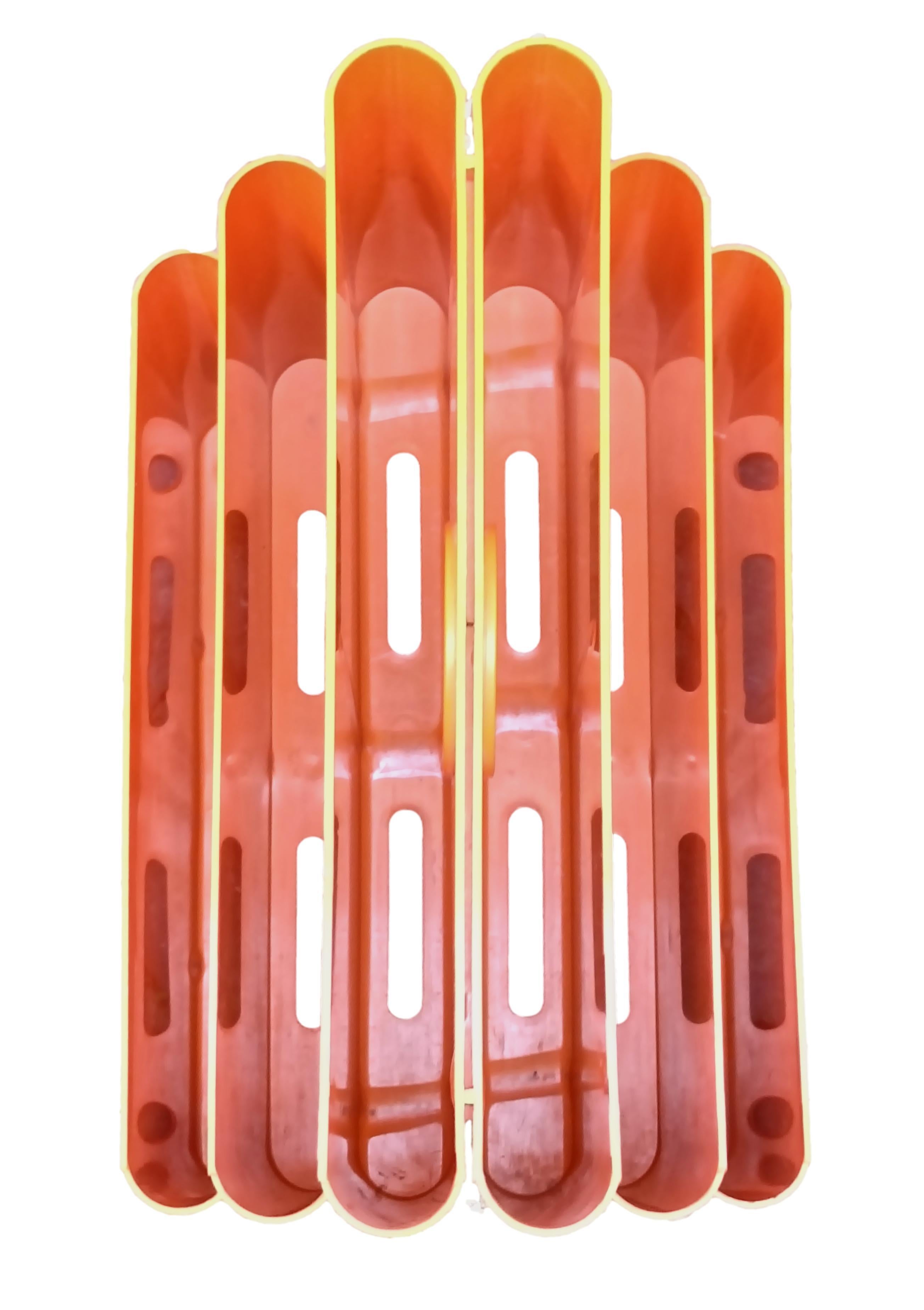 Giotto Stoppino pour Kartell Porte-revues Orange Mod.4675, Italie 1970 Bon état - En vente à Naples, IT