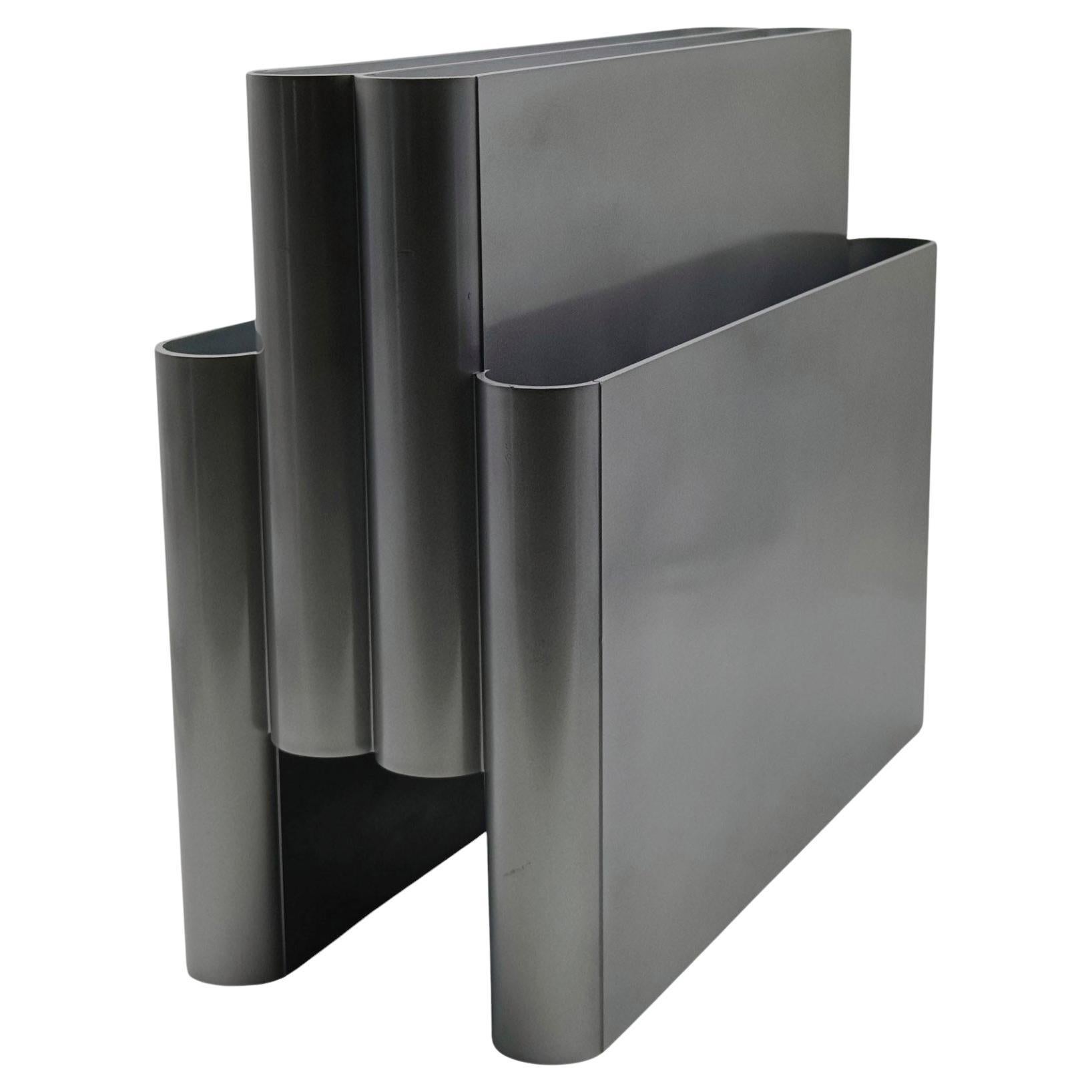 Giotto Stoppino per Kartell Portariviste Argento Mod. 4676, Italia 1970s