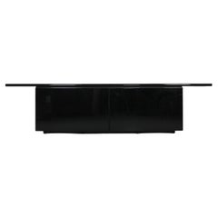 Giotto Stoppino Sheraton Sideboard in Black Lacquered Wood by Acerbis, 1977ca