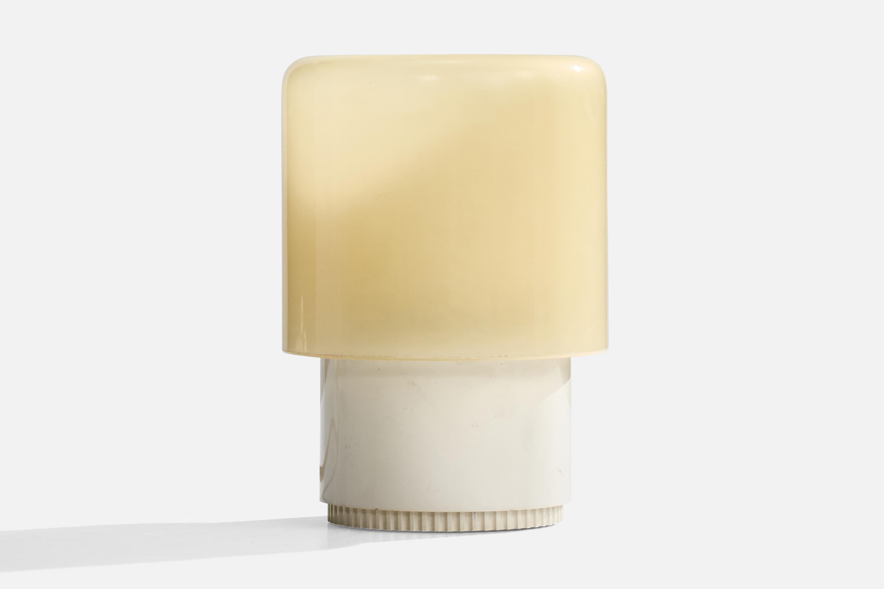 Giotto Stoppino, Lámpara de sobremesa, Plástico, Italia, Década de 1970 Moderno de mediados de siglo en venta