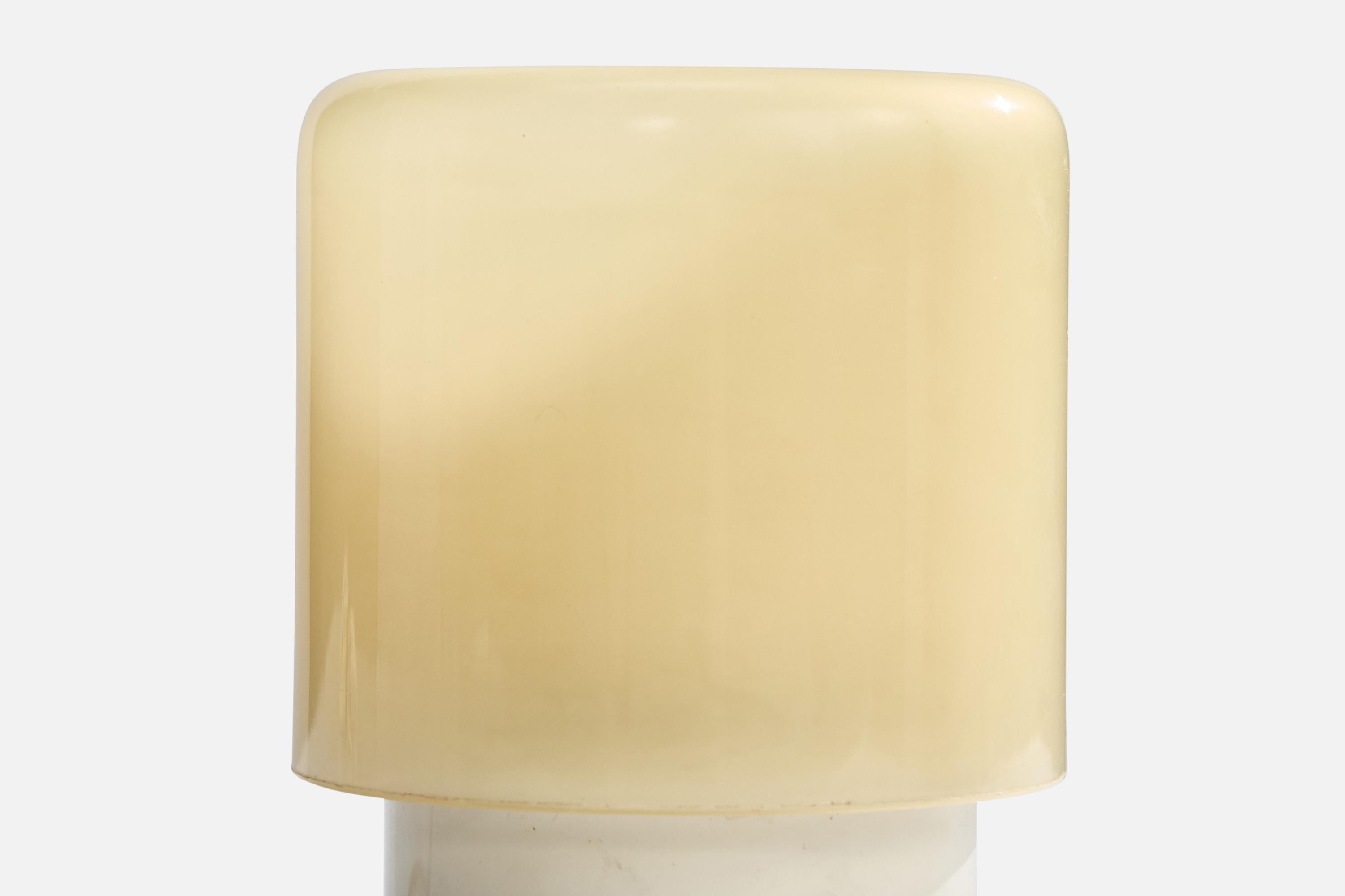 Giotto Stoppino, Lámpara de sobremesa, Plástico, Italia, Década de 1970 en Bueno estado para la venta en High Point, NC