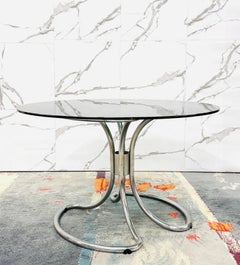 Giotto Wick Dining Table Steel Design 1970s Modernism