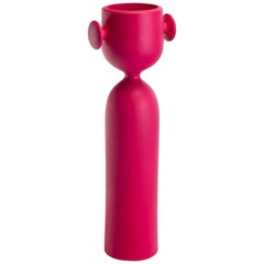 Giotto Vase in Matte Red Polyethylene by Miriam Mirri for Plust