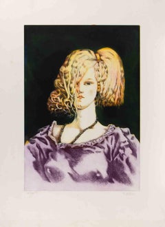 Ragazza - Acquaforte di Giovan Battista De Andreis - Anni '80