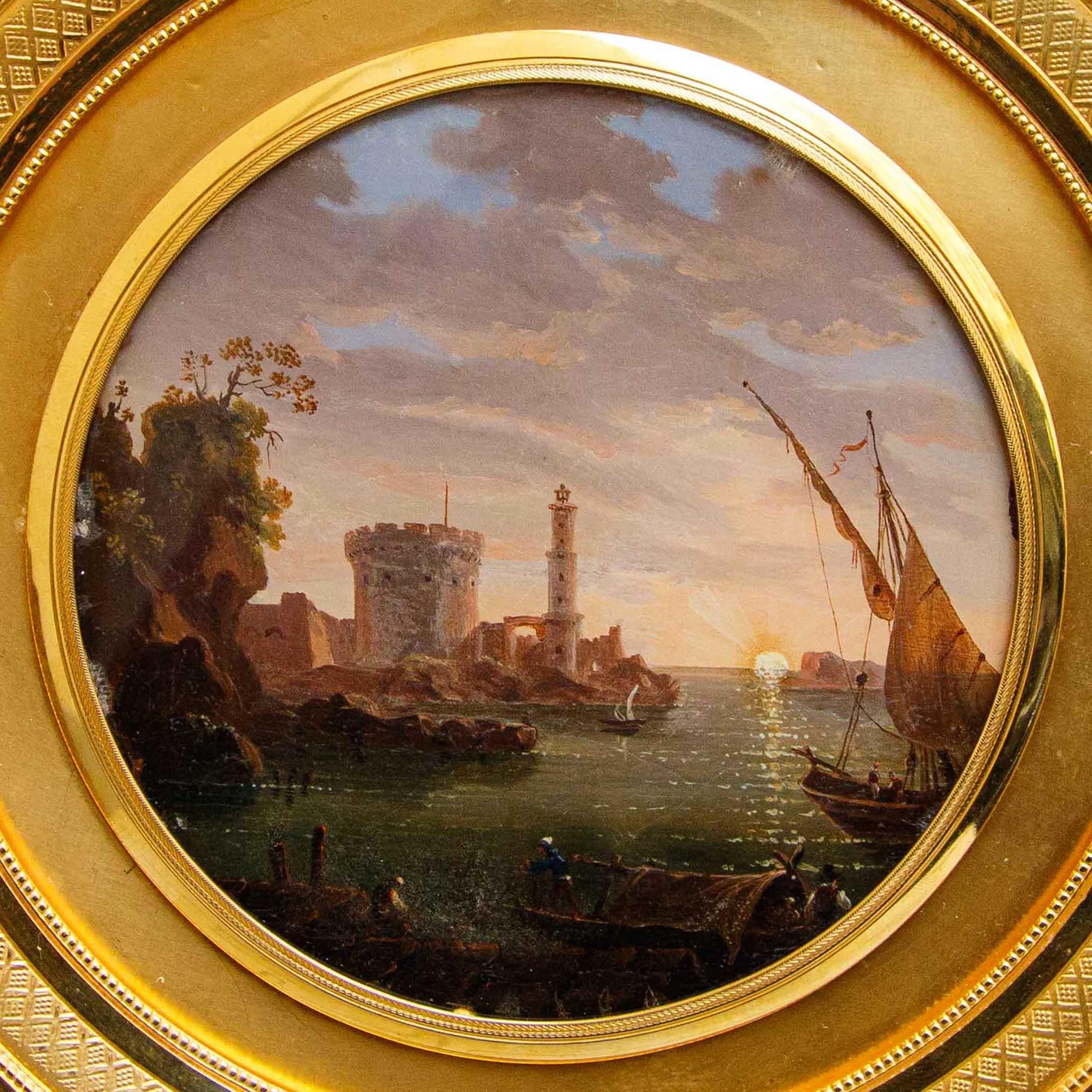 By Giovan Battista dell'Acqua, Marina with fortress For Sale 11