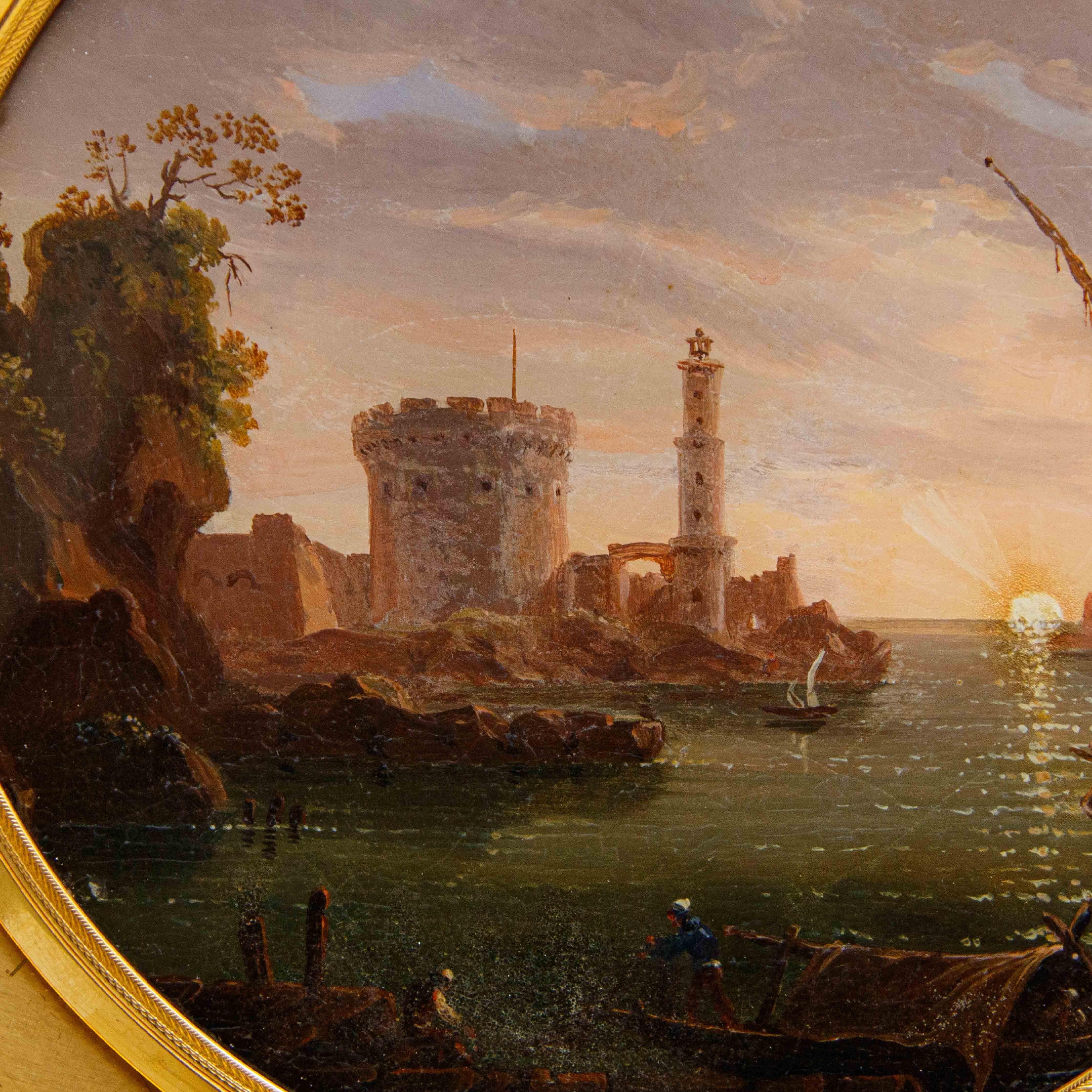 By Giovan Battista dell'Acqua, Marina with fortress For Sale 1
