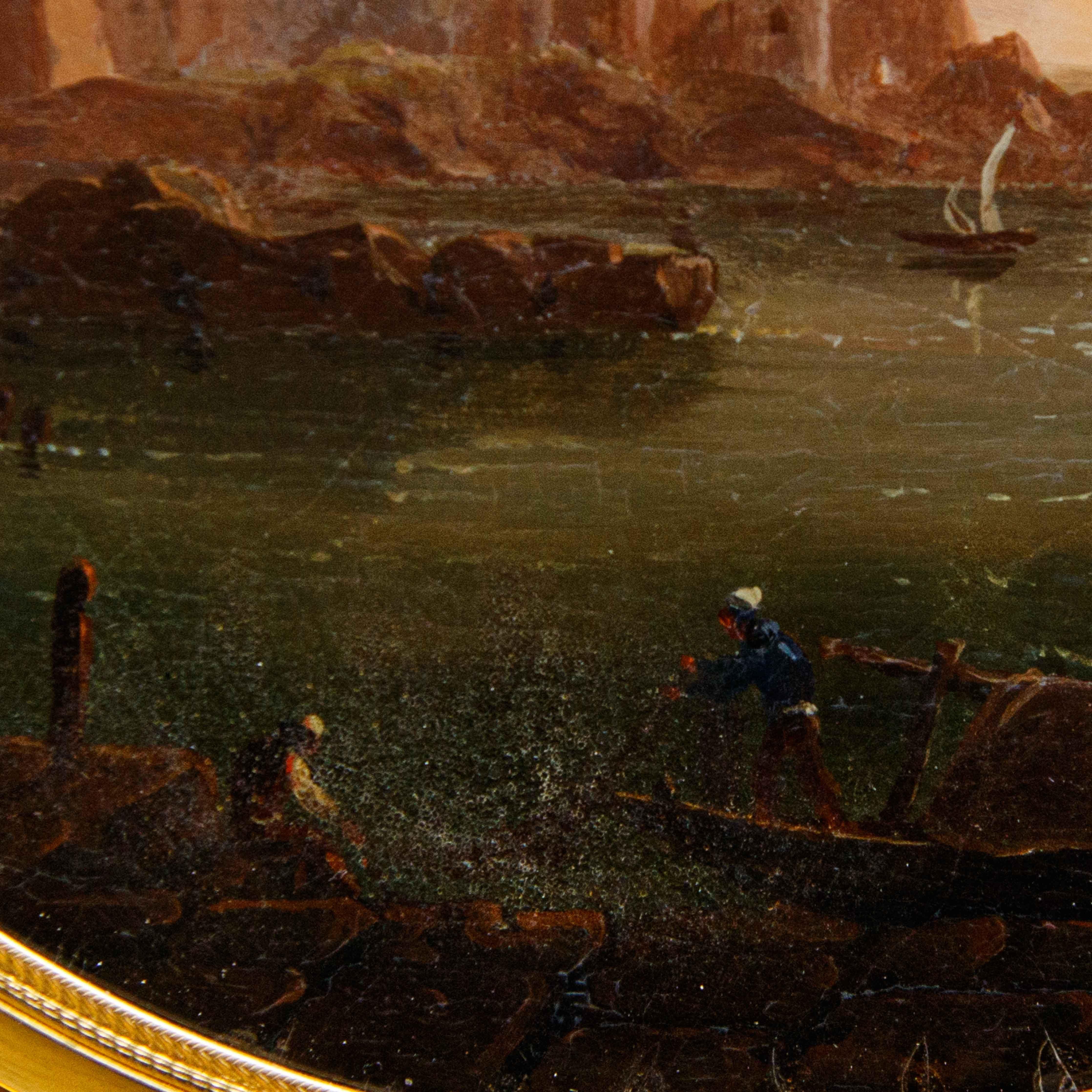 By Giovan Battista dell'Acqua, Marina with fortress For Sale 3