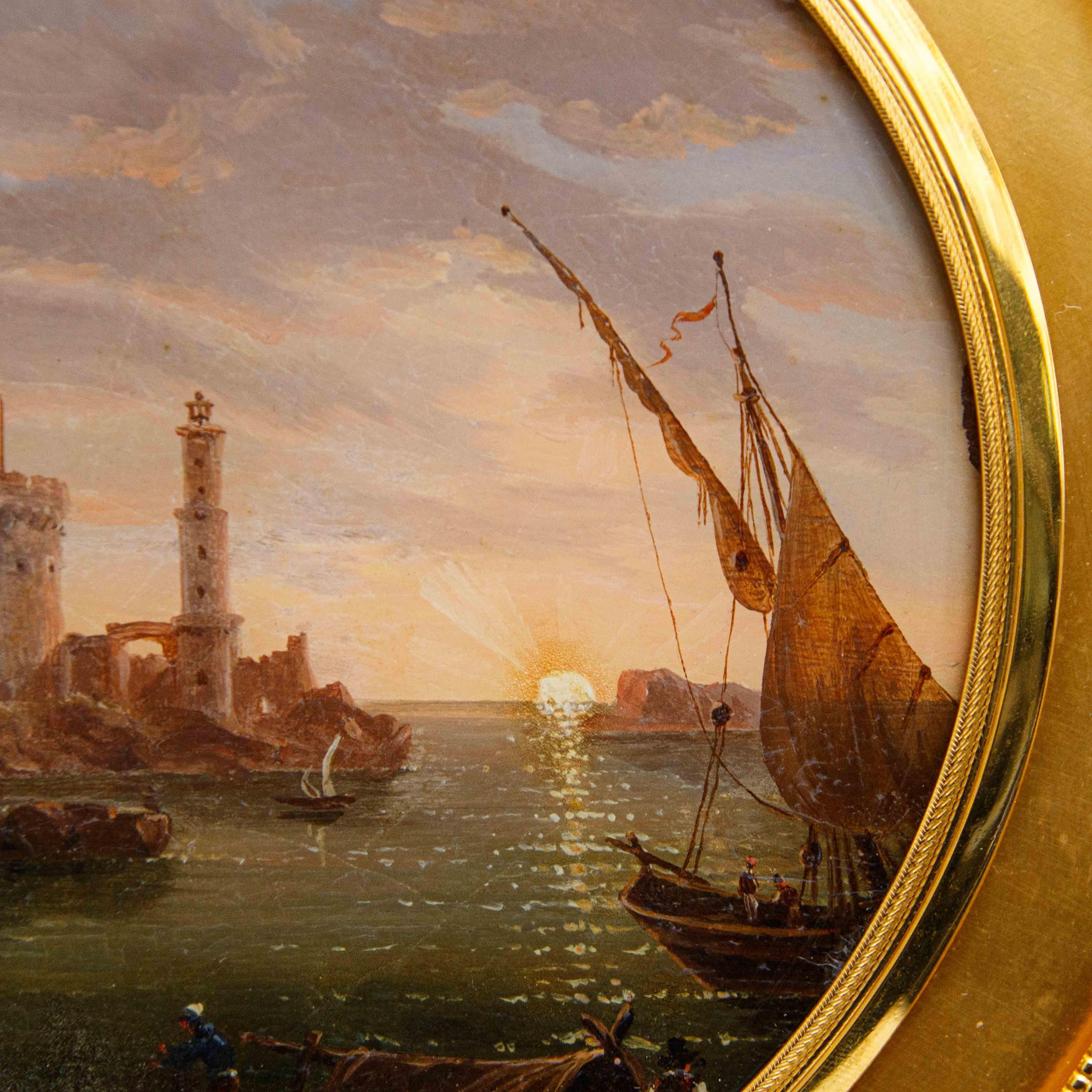 By Giovan Battista dell'Acqua, Marina with fortress For Sale 4