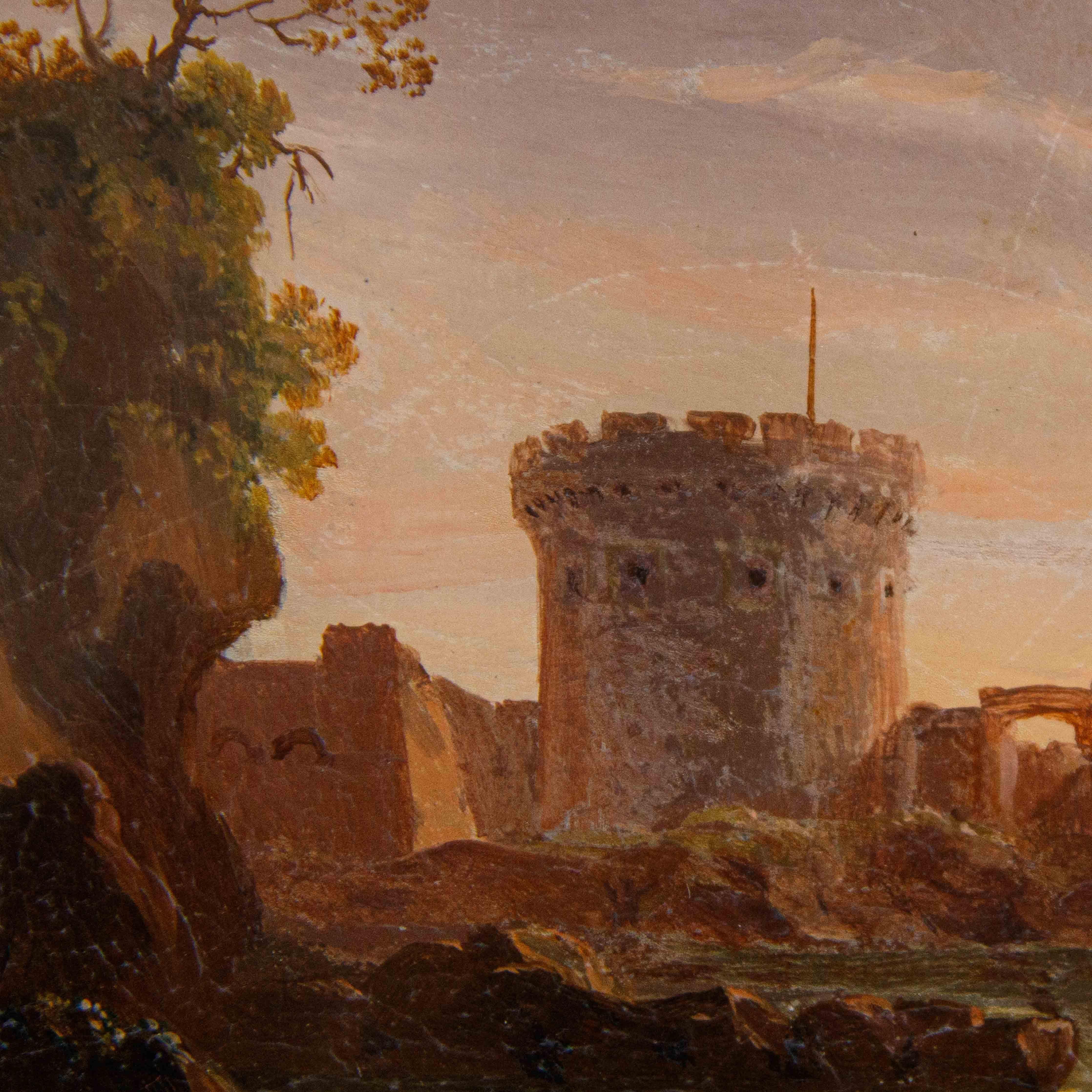 By Giovan Battista dell'Acqua, Marina with fortress For Sale 5