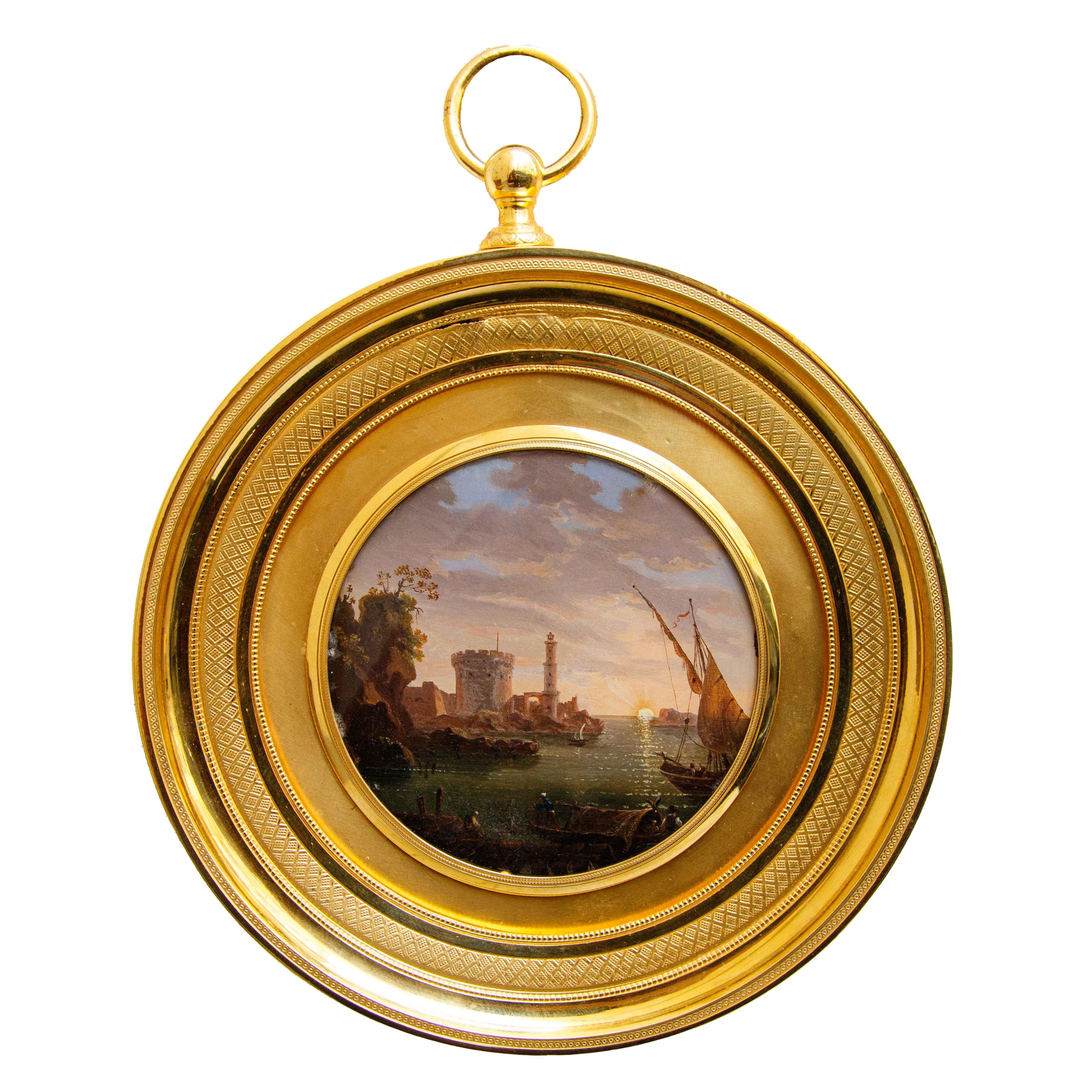 Giovan Battista dell'Acqua (Milan, 1790-1845)

Navy with fortress, 1833

Oil on canvas, 12 x 12 cm

Picture frame, 21 x 21 cm

Signed and dated on the back

Bibliography: Thieme-Becker, Allgemeines Lexikon der bildenden Künstler, Leipzig 1992;