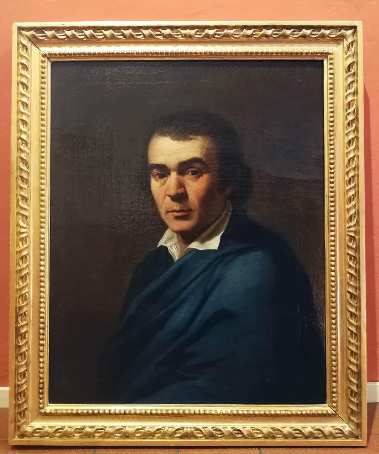 Questo dipinto riporta sul retro della tela un'iscrizione molto importante il cui testo è “Ritratto di (?) Dom.° Anto. Camerini fatto in Roma l’An: 1784: da Gio. Batta del Era Milanese e donato al med. Dal Autore.”
L'iscrizione rende il dipinto, di