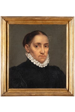 XVI secolo Dalla cerchia di Giovane Battista Moroni Ritratto di donna Olio su tela