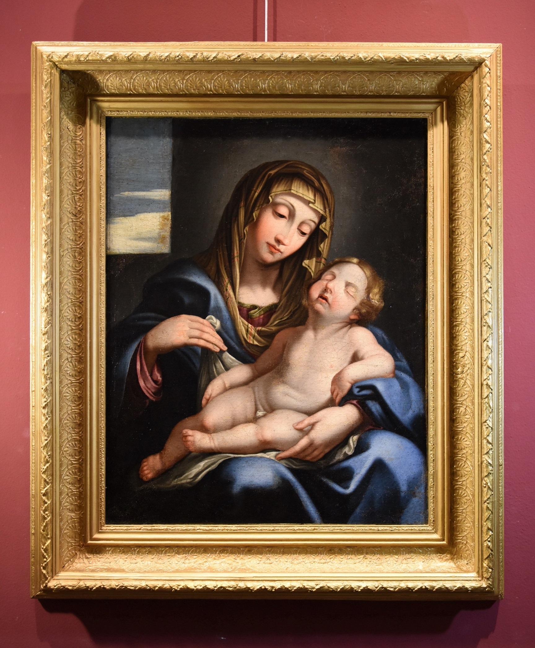 Giovan Battista Salvi known as 'il Sassoferrato' (1609 - 1685) Portrait Painting – Madonna, Kind, Maria Sassoferrato, Gemälde, Öl auf Leinwand, 17. Jahrhundert, Altmeister, Kunst