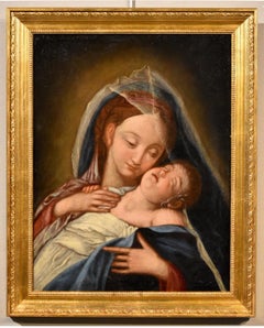 Madonna Maria Sassoferrato Paint Oil on canvas Old master 18th Century Italian  