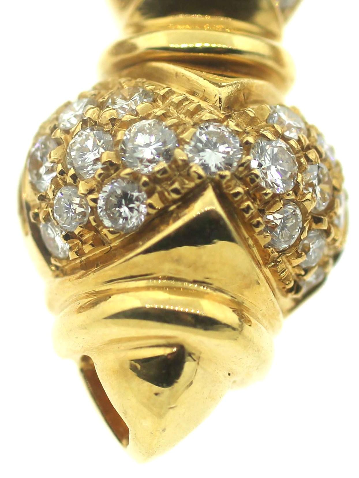 Giovane Italy Estate 18K Diamant-Ohrringe (Zeitgenössisch) im Angebot