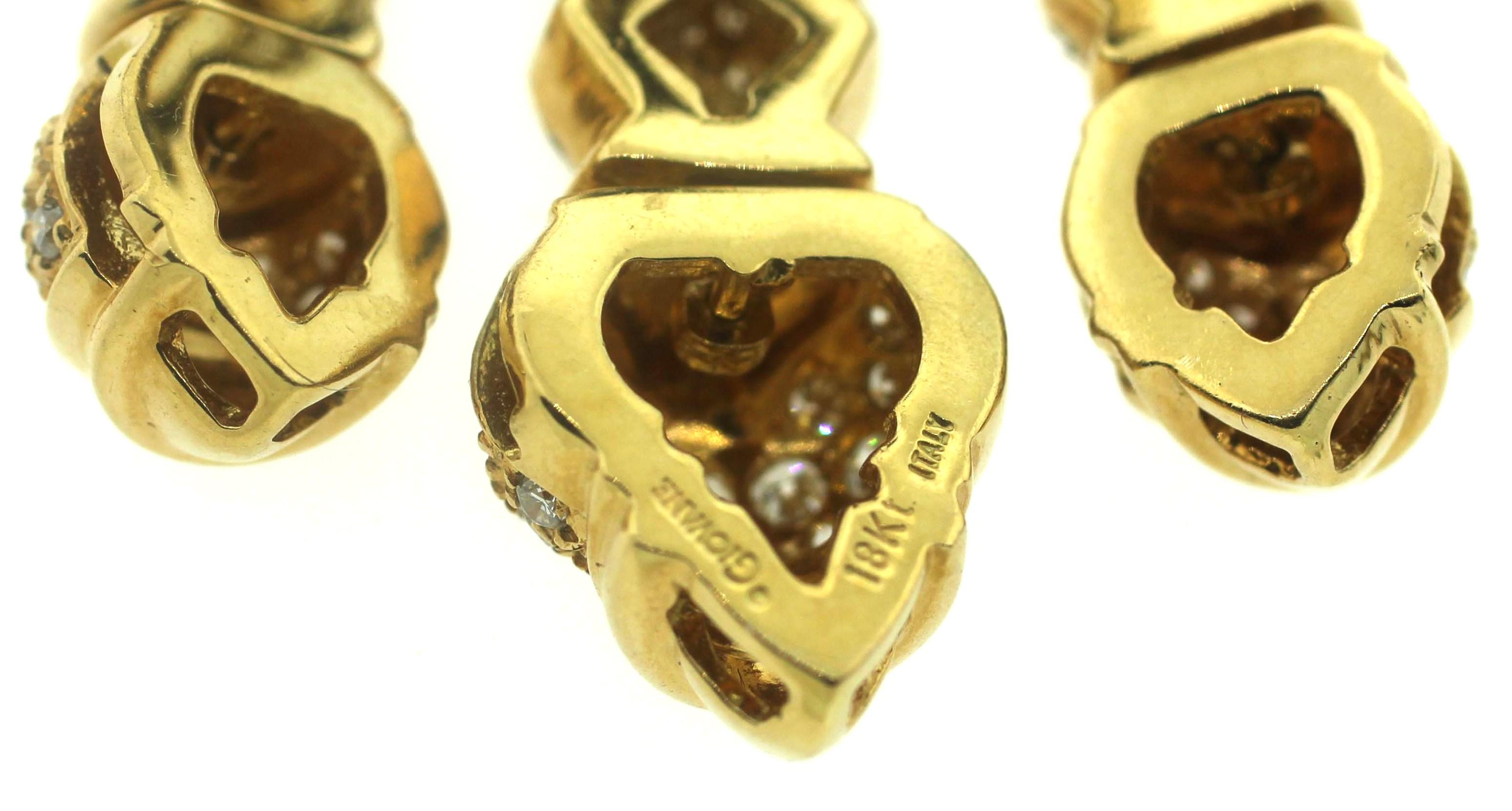 Giovane Italy Estate 18K Diamant-Ohrringe im Zustand „Gut“ im Angebot in Hicksville, NY