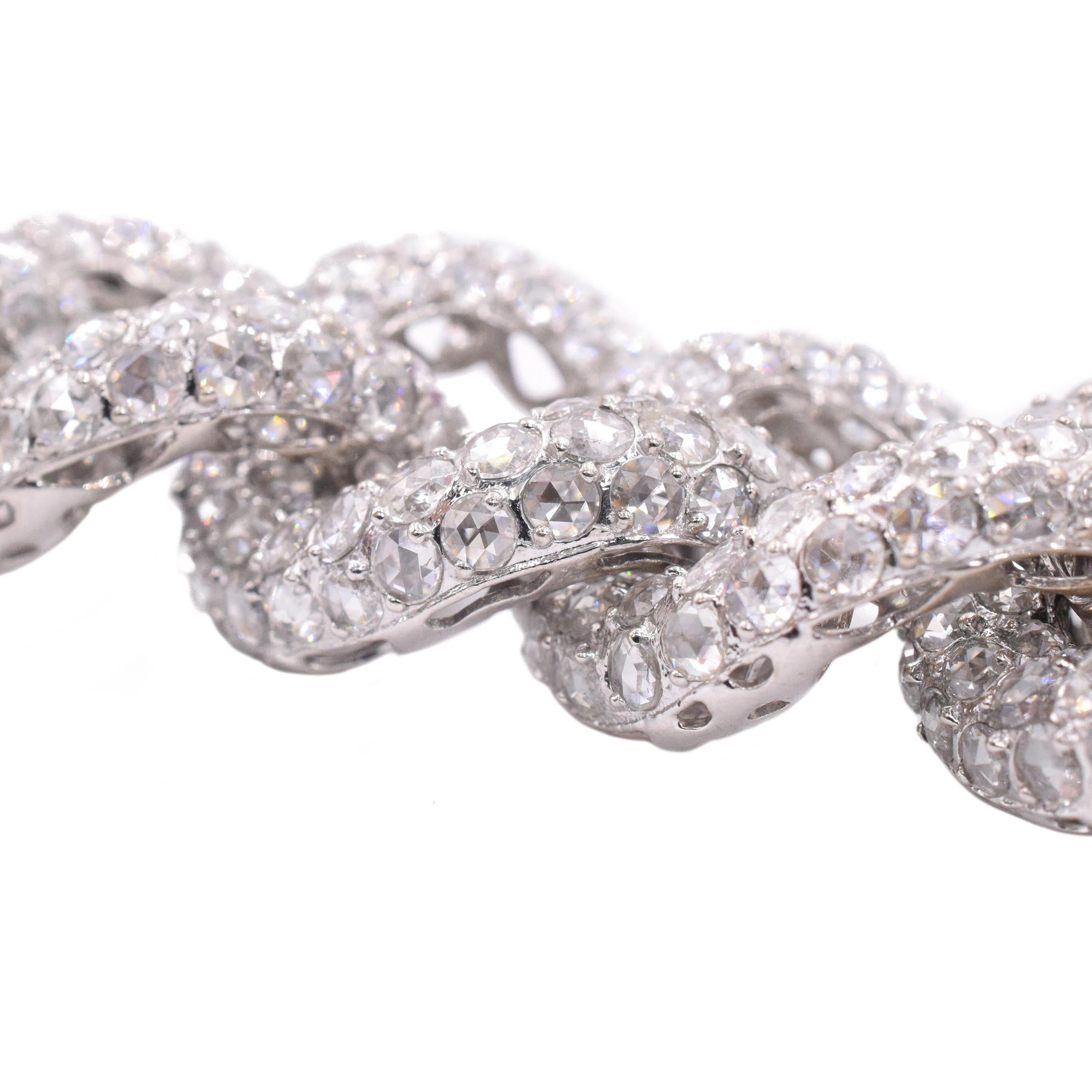 Giovane Large Link Diamond Bracelet For Sale 1