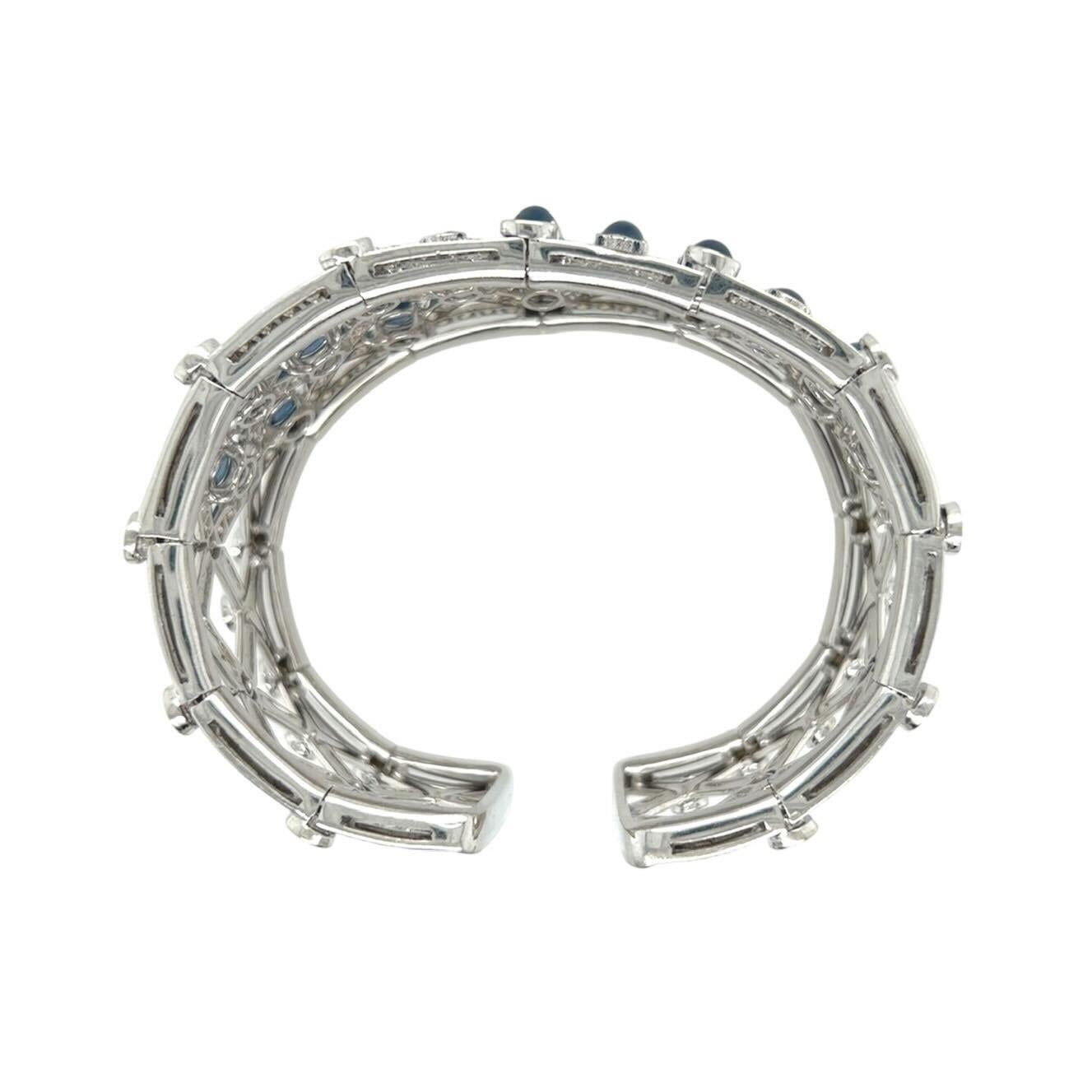 GIOVANE White Gold Sapphire And Diamond Cuff Bracelet For Sale At 1stDibs GIOVANE White Gold Sapphire And Diamond Cuff Bracelet For Sale At 1stDibs