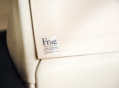 Giovanna Modonutti 'Giofra' for Frag, a Set of 4 White Leather 'Canouan' Chairs