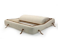 Giovannetti, proyecto de Sofá Plegable Anfibio de los años 70 en tejido color crema: Becchi