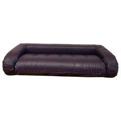 Giovannetti, Sofá plegable Anfibio de los años 70 Proyecto de tela de color morado, Becchi