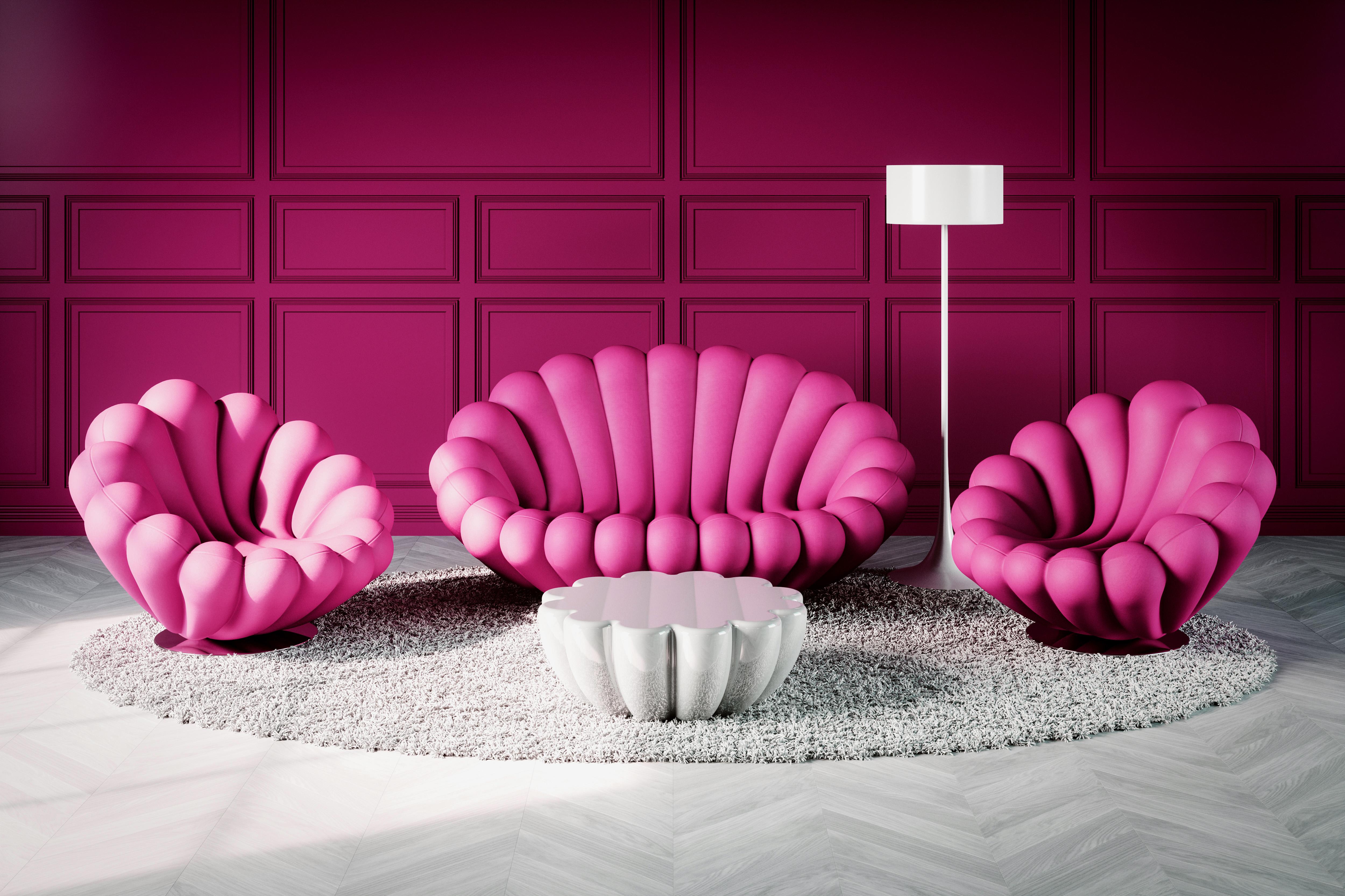 Giovannetti, fauteuil Anmone lastique multicolore violet et rose, 2011 Neuf - En vente à Casalguidi, IT
