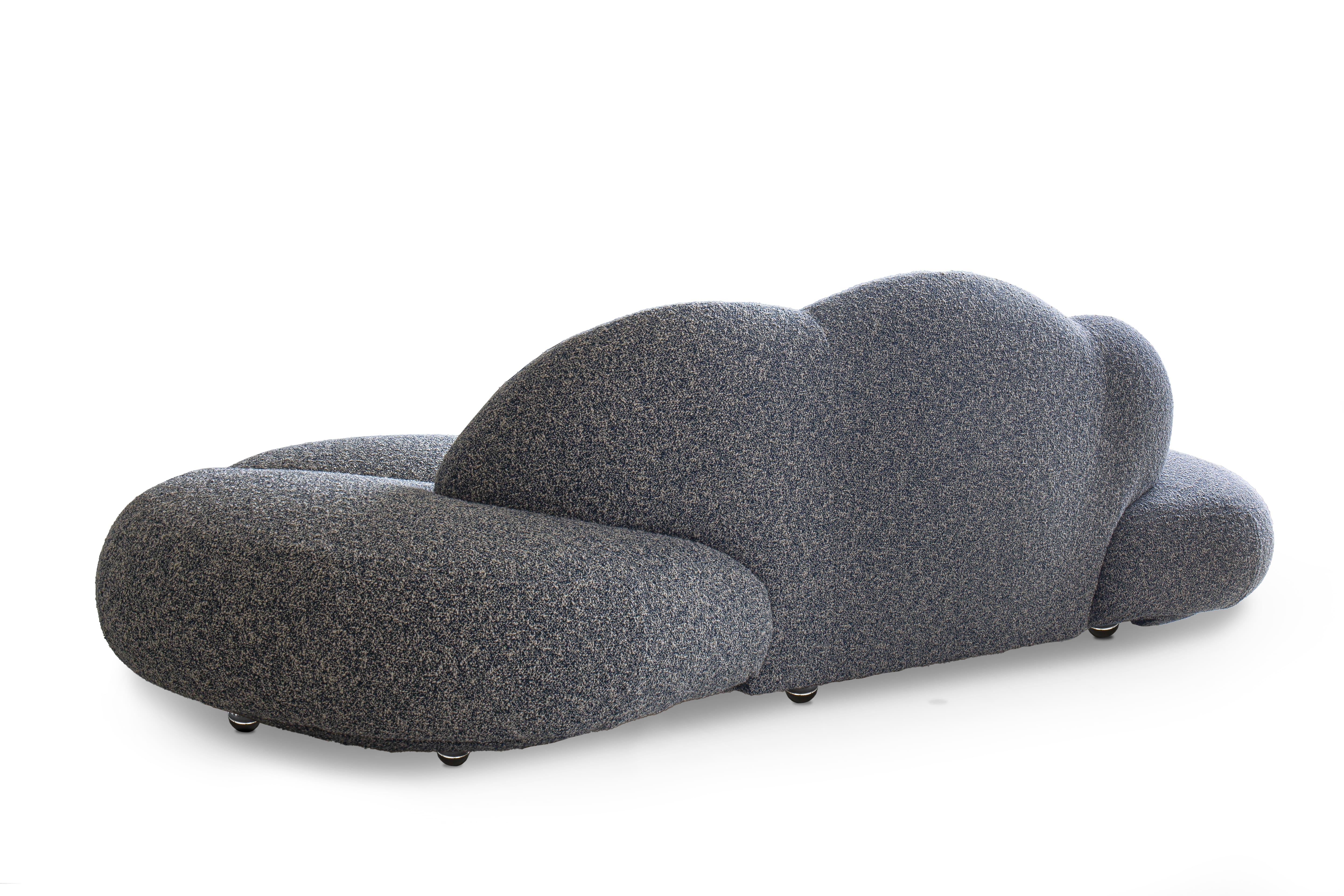 Giovannetti Collezioni 21. Jahrhundert Le Nuvole Sofà Grau NEW Designer S. Giobbi (Italienisch) im Angebot