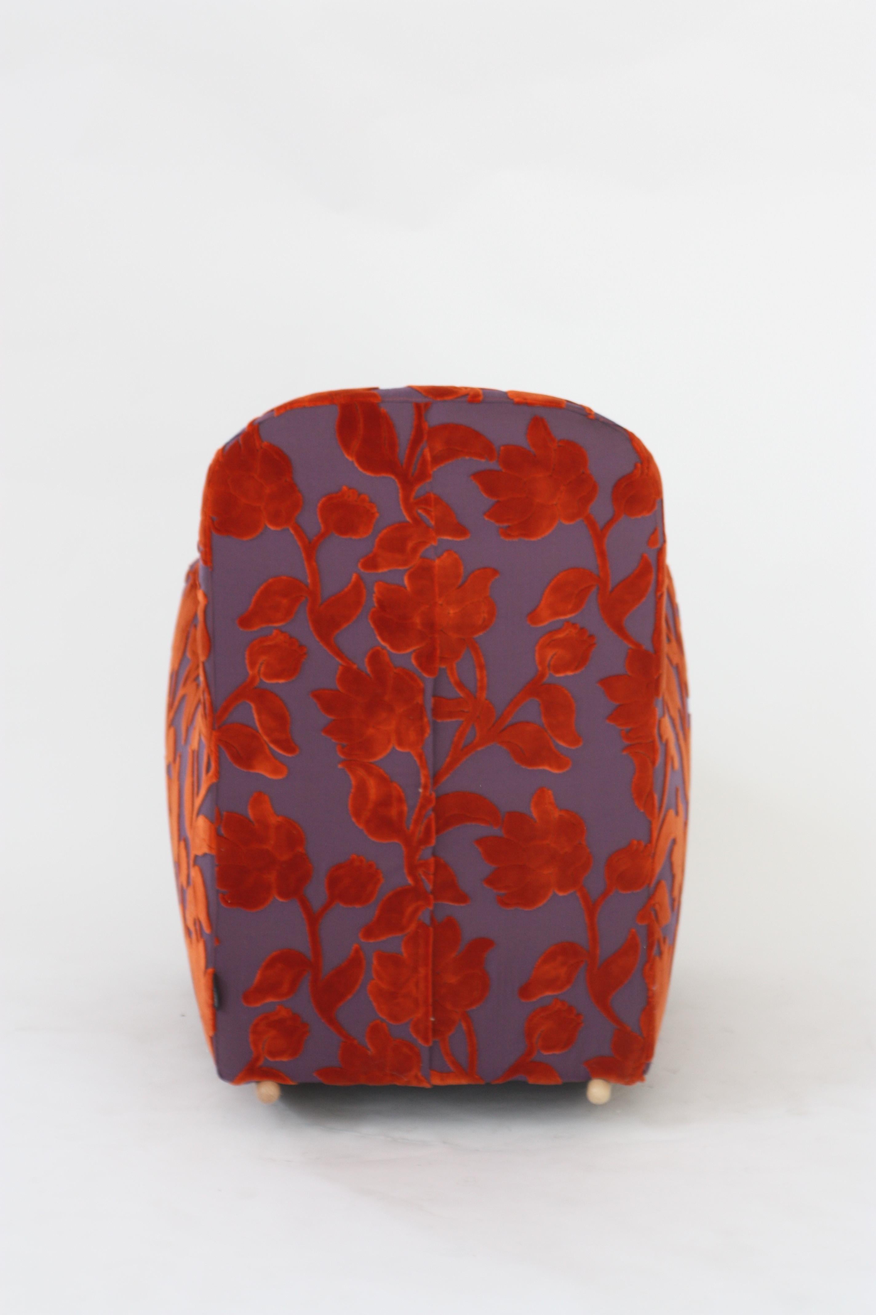 Moderne Giovannetti, Gongolo, fauteuil à bascule, fantaisie rouge, style moderne en vente
