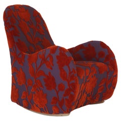 Giovannetti, Gongolo, fauteuil à bascule, fantaisie rouge, style moderne