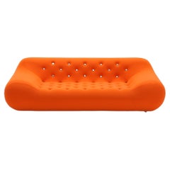 Giovannetti's production, Star, modern foldable and NEW sofa, orange,  fabric