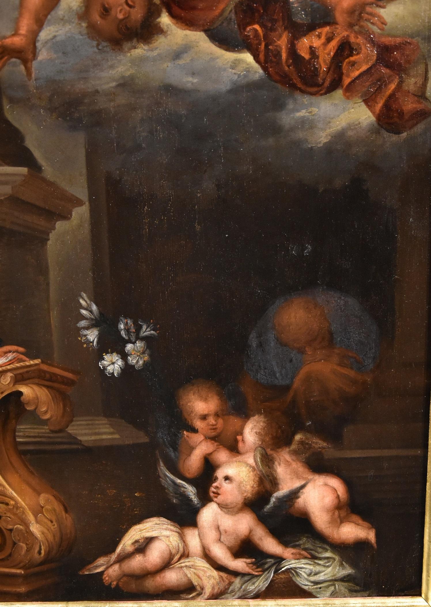 Ansaldo Annunciation Paint Oil on canvas Old master 17th Century Italian Art 3