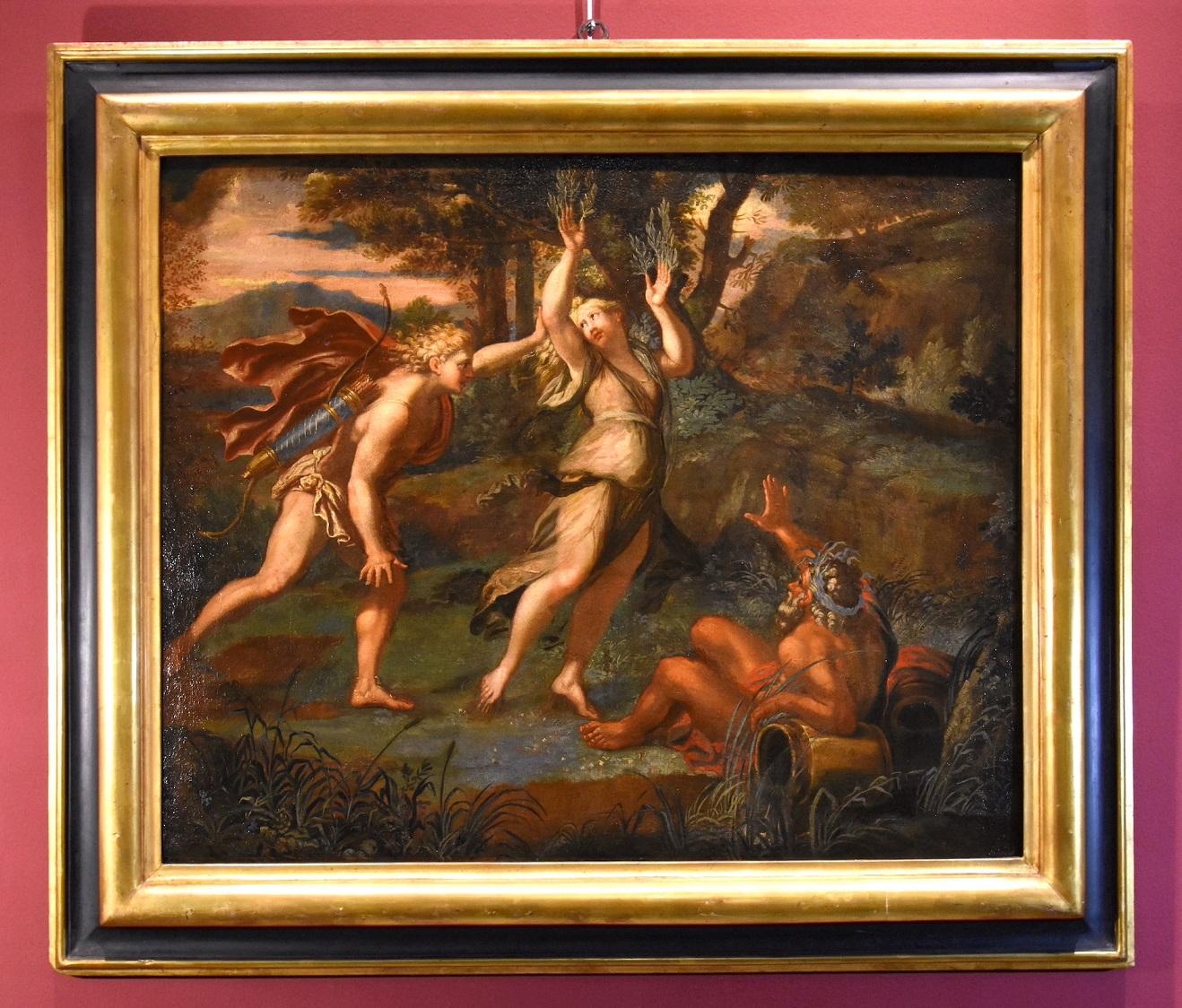 Giovanni Angelo Canini (Rome, 1608 - Rome, 1666) Landscape Painting - Myth Apollo Daphne Canini Paint Oil on canvas Old master 17th Century Italy