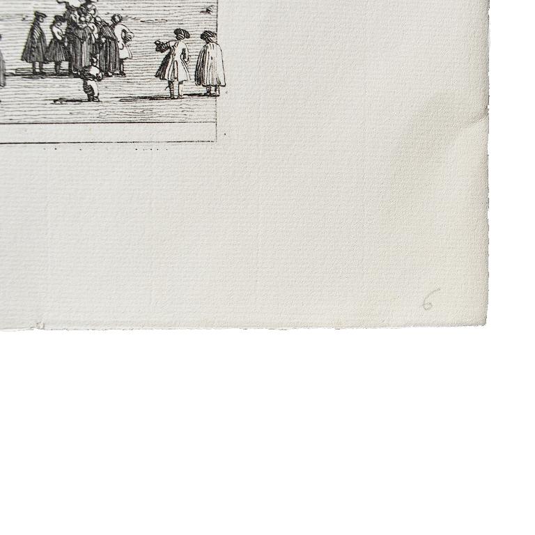 Wunderschöne Radierung auf Papier mit Tusche von Giovanni Antonio Canal (Canaletto).

Abmessungen:
22