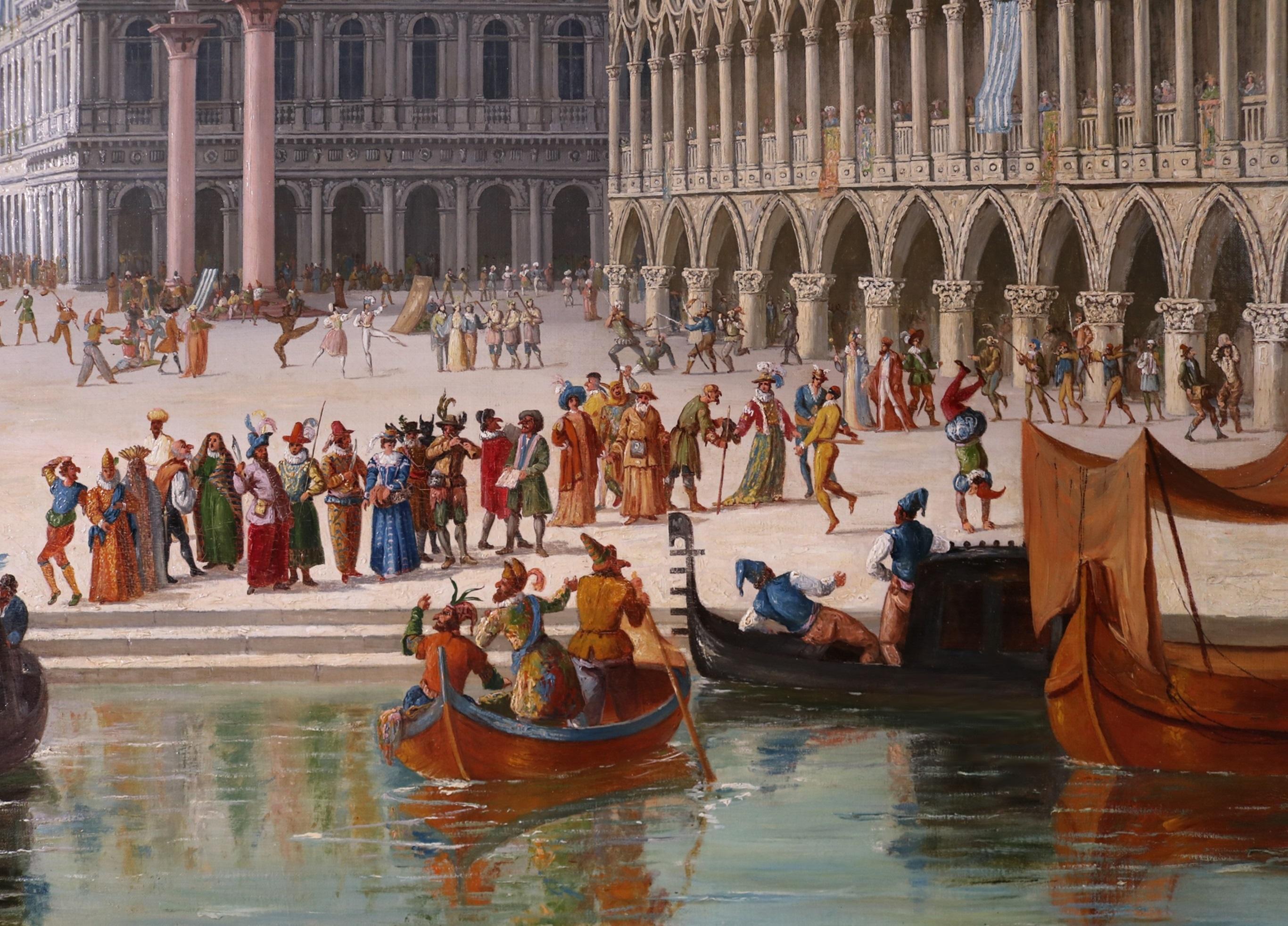 Carnevale di Venetia - Large 19th Century Oil Painting of Carnival in Venice 2